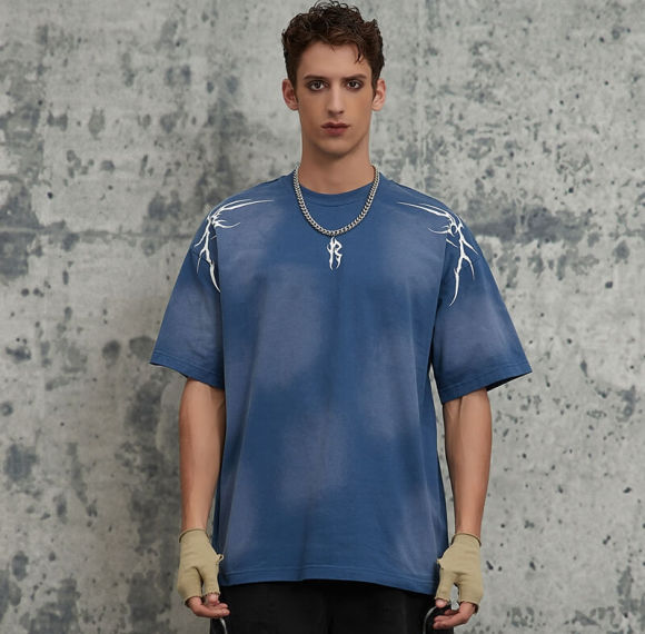 Original Design Vintage Street Sun Dried Oversized T-Shirts | Offset Printing & Sun Dried | Support OEM