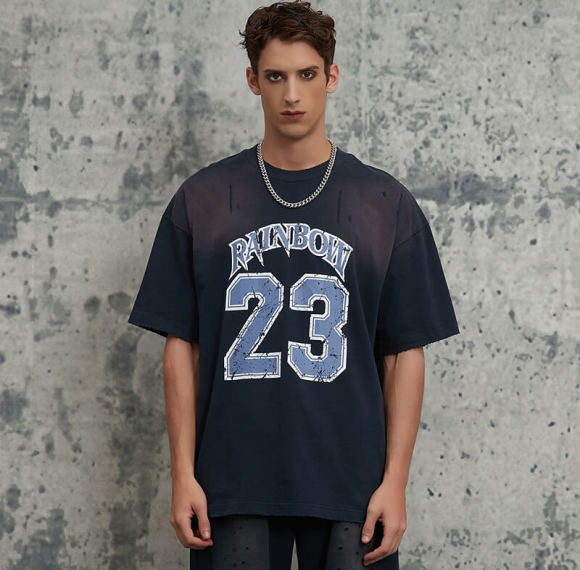 Original Design Vintage Jersey T-shirt | Sun Dried & Screen Printing | Custom Vintage Sporty T-shirts