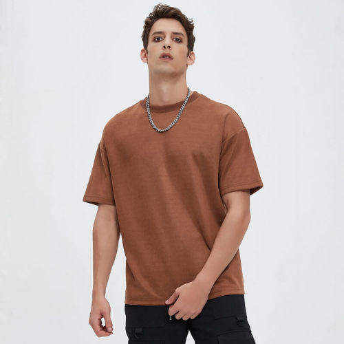 2025 Sommer Neues T-Shirt aus Wildleder mit Puffdruck und dunkler Grafik | Dunkler Streetstyle | Hersteller von Streetwear-T-Shirts