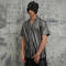 Summer New Flame Print Faux Leather Short Sleeve Shirt | Vintage Street Style | Streetwear Shirts Manufacturer