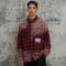 Fall Original Design Red & Black Plaid Sun Dried Torn Long Sleeve Shirt | Dark Street Style | Streetwear Shirts Manufacturer