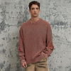 ORI240411 Pullover mit Rundhalsausschnitt und Lochmuster in Blumenbuchstaben | Vintage-Streetstyle / Wasteland-Style | Hersteller von Streetwear-Pullovern