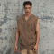 ORI240613 Fishing Net Rough Hole Wool Knit Hooded Vest | Dark Street Style | Streetwear Sweater Manufacturer
