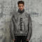 Custom Standing Collar Washed Faded Vintage Leather Jacket | Washing Fading & 3D Convex Embroider