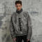 Custom Standing Collar Washed Faded Vintage Leather Jacket | Washing Fading & 3D Convex Embroider