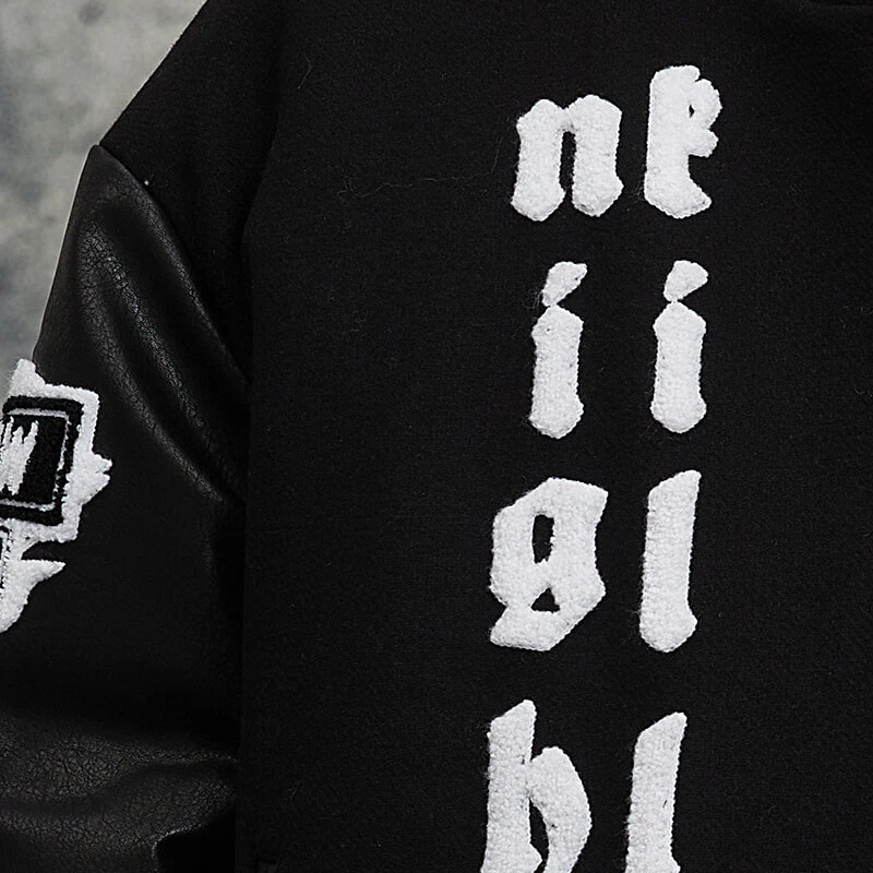 Vintage Street Original Design Skull Print Baseball Jacket