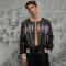 Custom Vintage Street Erased Color Aged Baseball Jacket | Towel Embroidery | PU Leather Fabric