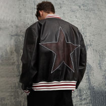 Custom Vintage Street Erased Color Aged Baseball Jacket | Towel Embroidery | PU Leather Fabric