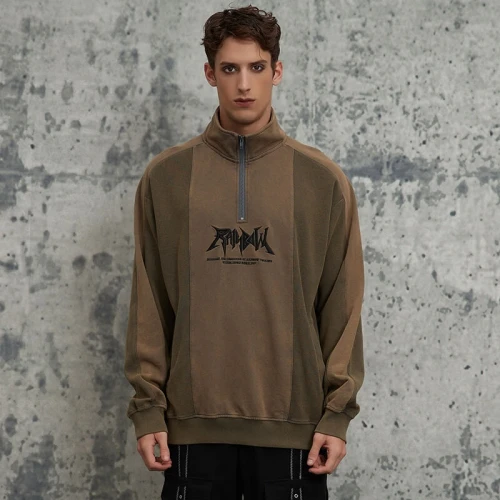 Custom Vintage Trend Patchwork Washed Sweatshirt | Acid Washing & Embroidery | 100% Cotton