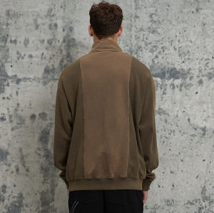 Custom Vintage Trend Patchwork Washed Sweatshirt | Acid Washing & Embroidery | 100% Cotton