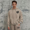 ORI240911 Gepolsterter Hoodie mit aufgestickten Knochen und aufgestickter Stickerei, gewaschen | Dunkler Streetstyle | Hersteller von Streetwear-Hoodies