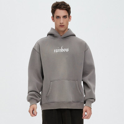 Acid Wash Fleece Hoodie | No Drawstring | 3D Silicone Printed | Custom Logo Streetwear Manufacturer