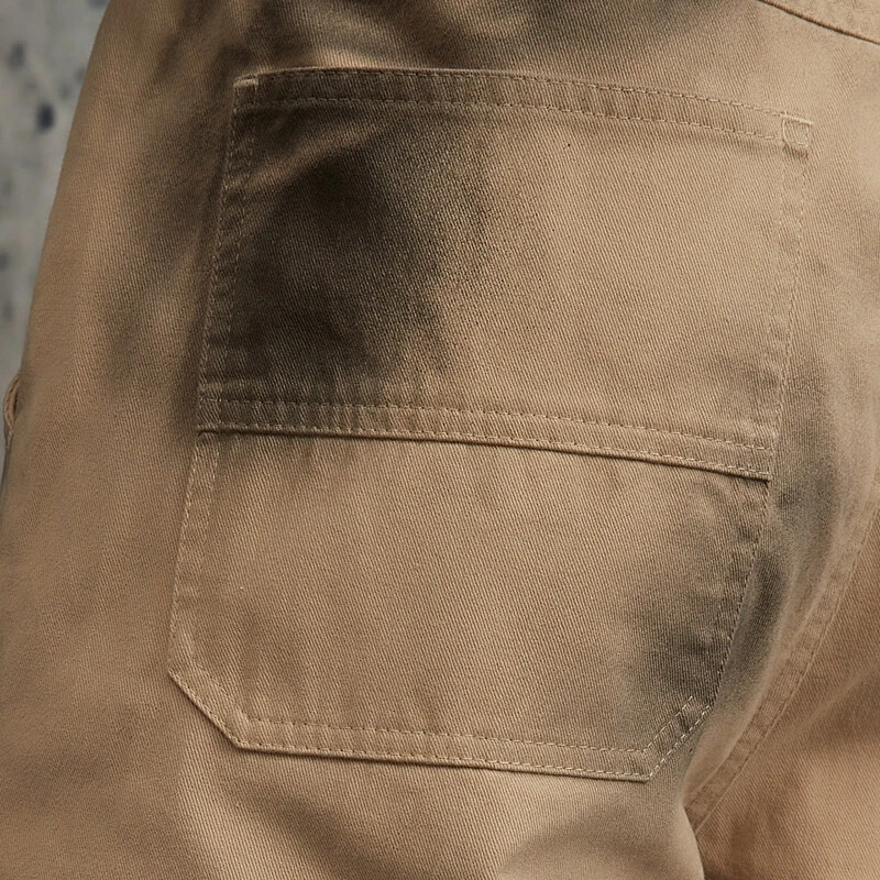 Custom Spray Color Letter Embroidered Cargo Pants