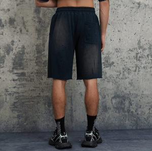 Original Design Vintage Sun Dried Shorts with Old Tattered Hole
