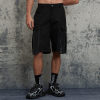 ORI240308 Übergroße Patchwork-Arbeitsshorts mit aufgesetzten Taschen | Vintage-Streetstyle | Hersteller von Streetwear-Shorts
