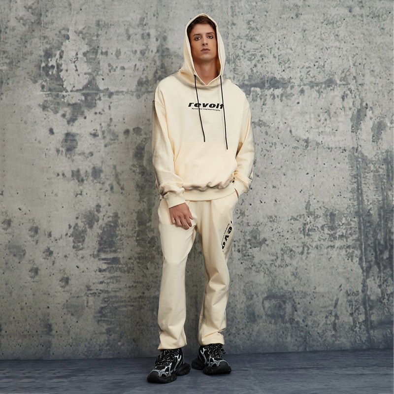 Letter Embroidered Hoodie Sweatpants Set