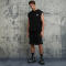 Original Design Embroidered Print Sleeveless Hoodie Set | Embroidery & Appliqué Patch & Rivets