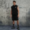 Original Design Embroidered Print Sleeveless Hoodie Set | Embroidery & Appliqué Patch & Rivets
