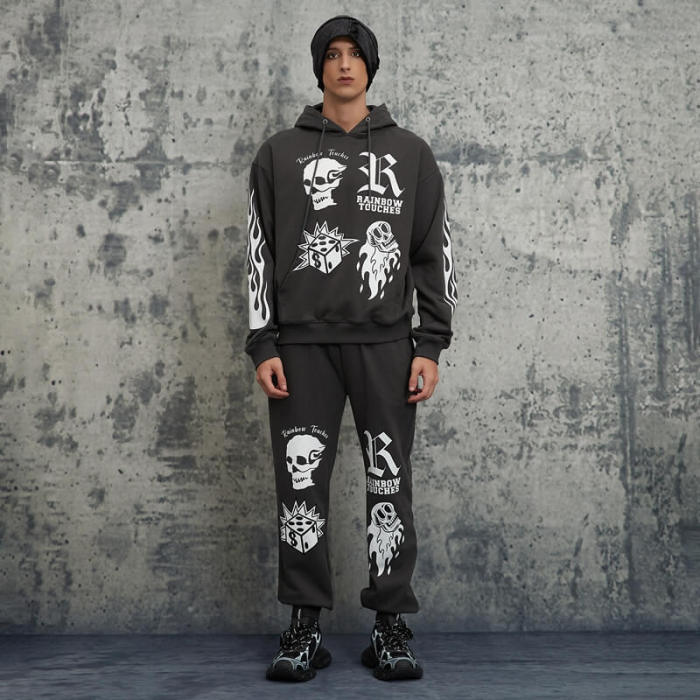 Punk Street Style Hoodie and Sweatpants set | Custom Hoodie and Sweatpants Set | OEM/ODM