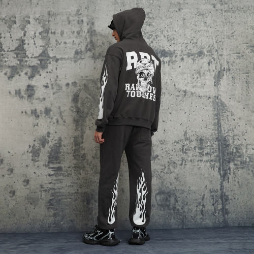 Set aus Kapuzenpullover und Jogginghose im Punk-Street-Style | Maßgeschneidertes Set aus Kapuzenpullover und Jogginghose | OEM/ODM