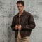 Custom Vintage Washed Monogrammed Leather Jacket | Washed & Patch Embroidery | Leather Fabric