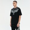 ORI230803 Kurzarm-T-Shirt mit Kreuzflügeln und Strass-Muster | Dark Street Style | Dark Street T-Shirts Hersteller