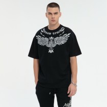 Custom Rhinestone Pattern Short Sleeve T-Shirt | DTG & Rhinestone | 100% Cotton