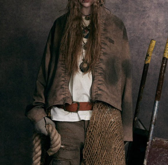 CUS2412033-RW013 Vintage Aged Suede Cropped Hoodies | Vintage Street Style | China Hoodies Manufacturer | Support OEM/ODM