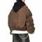 Vintage Washed Fake Two Hooded PU Leather Jackets | Vintage Street Style | China Jacket Manufacturer | Support OEM/ODM
