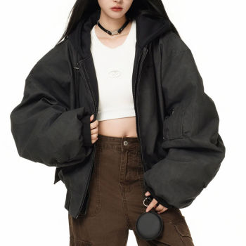 Vintage Washed Fake Two Hooded PU Leather Jackets | Vintage Street Style | China Jacket Manufacturer | Support OEM/ODM