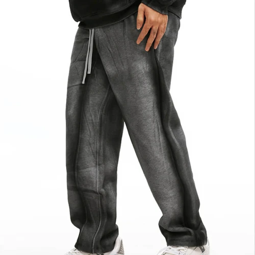 CUS2412K24191 Spray Color Gradient Wash Straight Leg Wide Leg Casual Pants | Vintage Street Style | China Pants Manufacturer | Support OEM/ODM