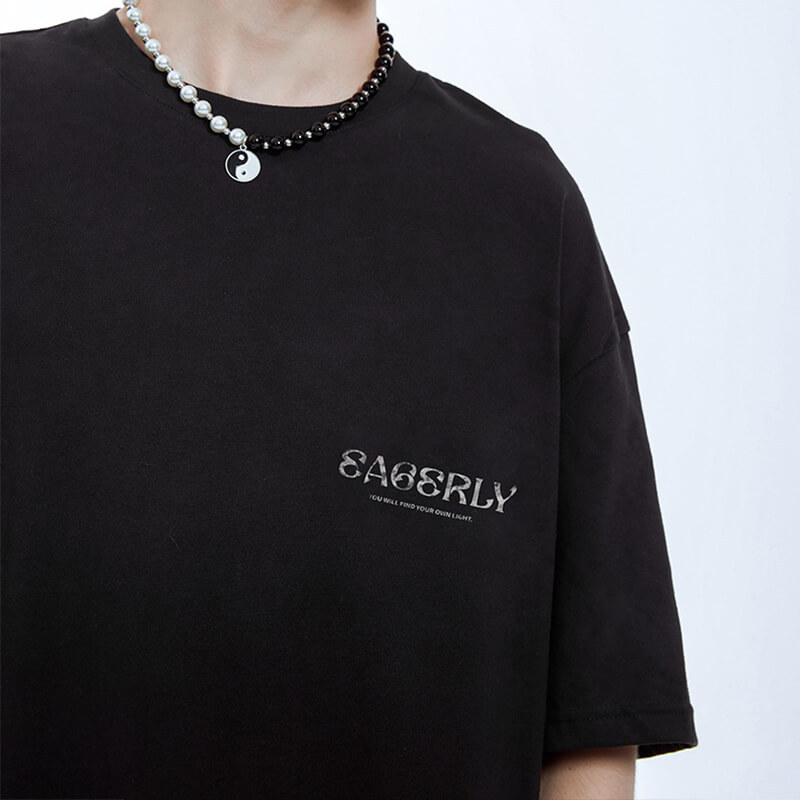 Vintage Street Gradient Printed Oversized T-shirt