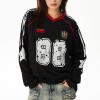 Custom Vintage Digital Sports Jersey Long Sleeve T-Shirt | Washed & DTG | 270G 100% Cotton