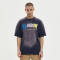 Partially Washed Gradient Puff Printing Monogram T-Shirt | Vintage Street Style | Oversized Fit | 100% Cotton | Support OEM/ODM
