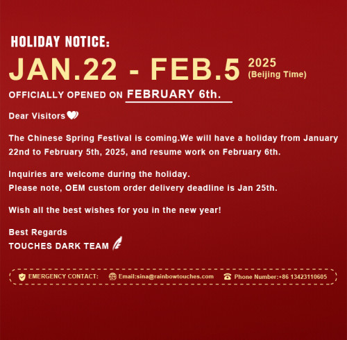 Touches Dark's Spring Break Notice!