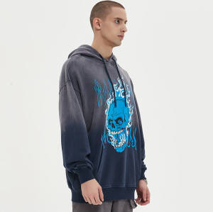 Custom Vintage Gradient Washed Hoodie | Sun Dried & DTG | 100% Cotton Hooded Sweatshirt