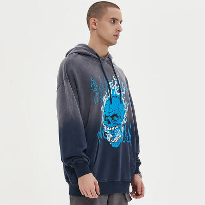 Custom Vintage Gradient Washed Hoodie | Sun Dried & DTG | 100% Cotton Hooded Sweatshirt