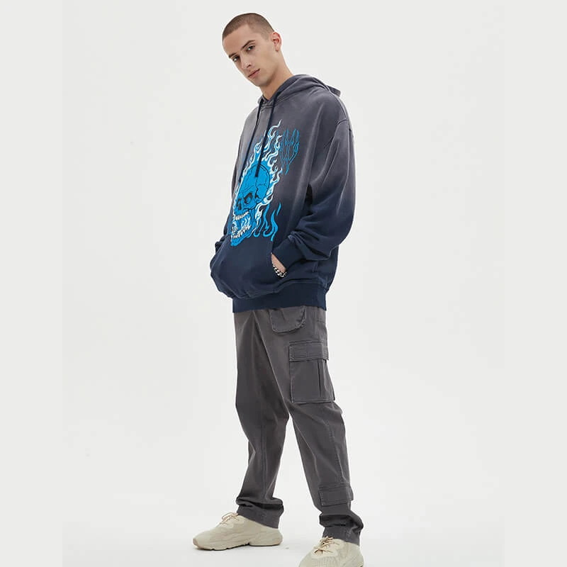 Custom Vintage Gradient Washed Hoodie