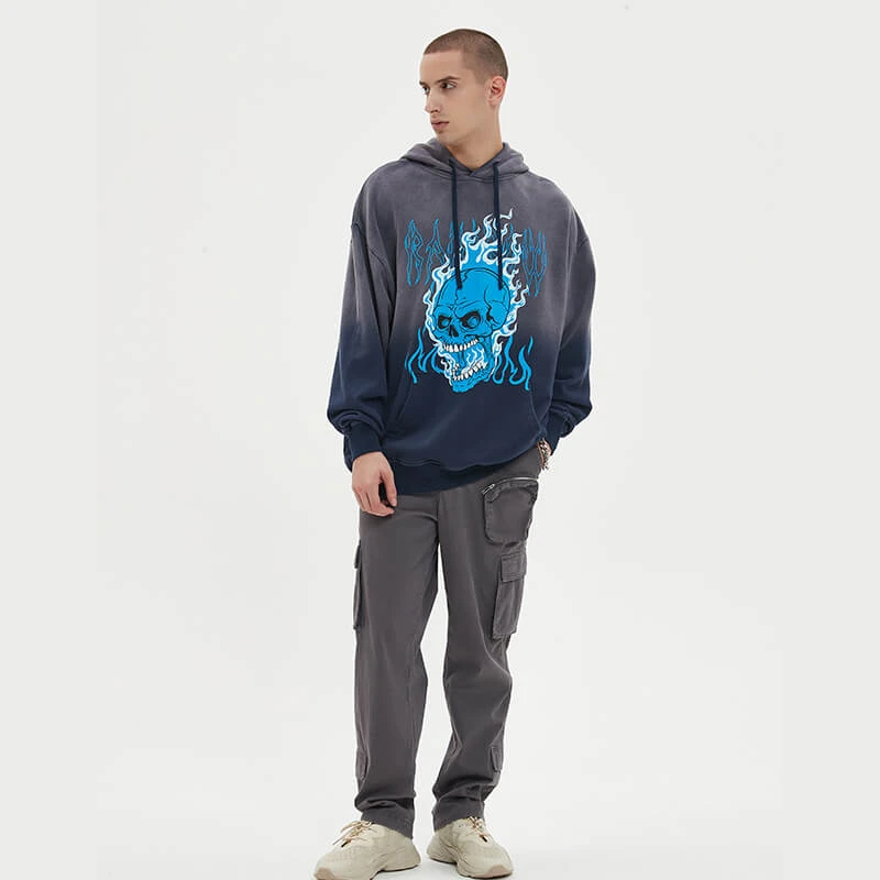 Custom Vintage Gradient Washed Hoodie