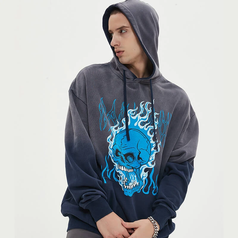 Custom Vintage Gradient Washed Hoodie