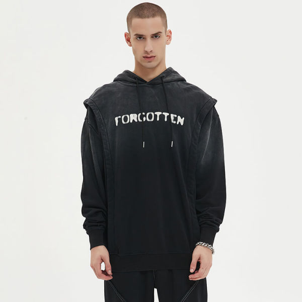 Custom Vintage Street Washed Double Layered Hoodie | Sun Dried & Slurry Coating | Support OEM & ODM
