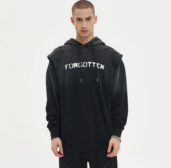 Custom Vintage Street Washed Double Layered Hoodie | Sun Dried & Slurry Coating | Support OEM & ODM