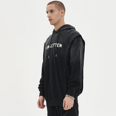 Custom Vintage Street Washed Double Layered Hoodie | Sun Dried & Slurry Coating | Support OEM & ODM