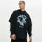 Custom Skull Pattern Fake Two Piece Dark Punk Hoodies | DTG | Oversized Long Sleeve Hooded Sweatshirts