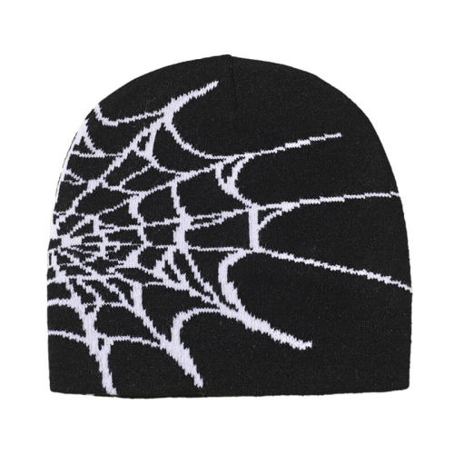 Dark Street Style Spider Web Winter Knit Hat | Dark Street Style | Custom Hat Manufacturer