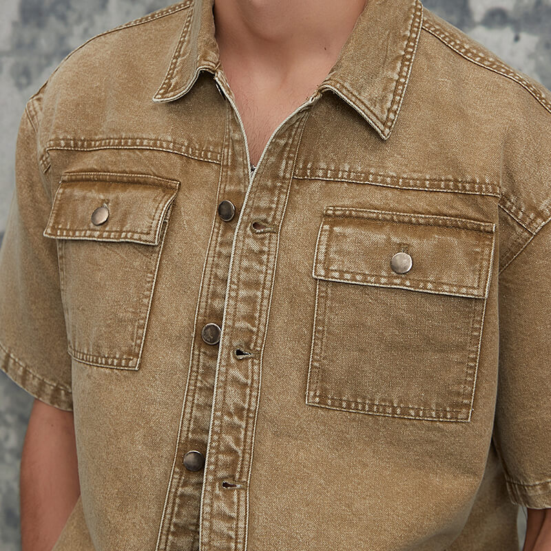 Short Sleeve Denim Shirt