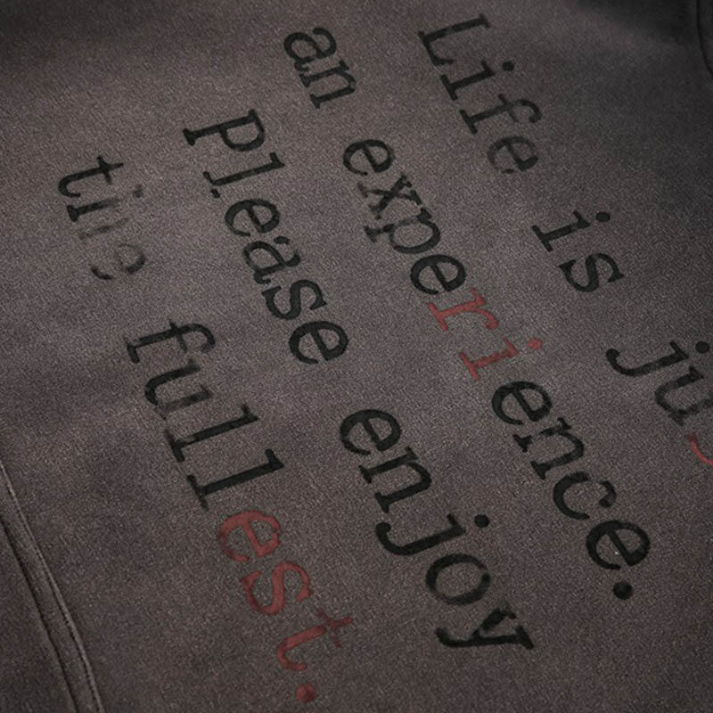 Vintage Washed Gradient Print Hoodies