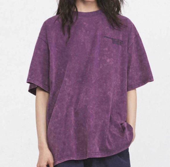 CUS2502H4184 High Street Vintage Wash Printed Short Sleeved T-shirt | Vintage Street Style | Streetwear T-shirts Manufacturer