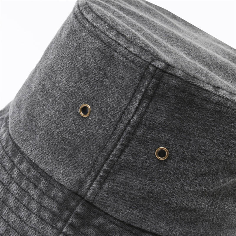 Washed Denim Short Brim Fisherman's Hat