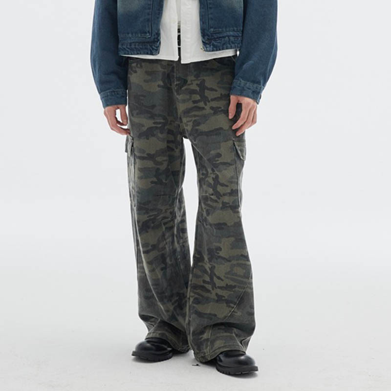 Vintage Camouflage Pocket Work Pants